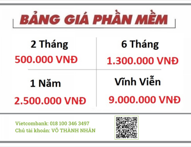 THÔNG BÁO VỀ VIỆC ĐIỀU CHỈNH GIÁ PHẦN MỀM VBDSP từ ngày 06/09/2025