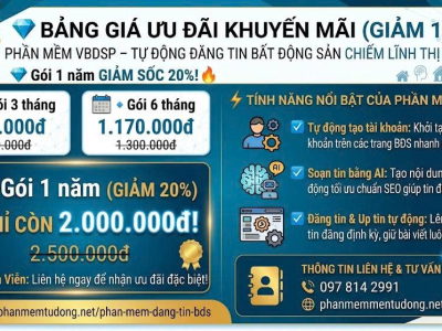 Phần Mềm VBDSP &ndash; Giải Ph&aacute;p Đăng Tin Bất Động Sản Tự Động H&agrave;ng Loạt