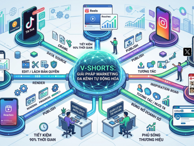 V-Shorts: Giải Ph&aacute;p Marketing Đa K&ecirc;nh Tự Động H&oacute;a Xu Hướng Video Ngắn 2026