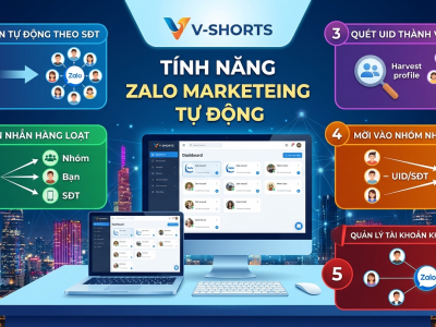 V-Shorts: Phần Mềm Marketing Zalo Tự Động H&agrave;ng Loạt Đỉnh Cao 2026